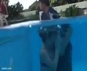 Japanese busty sex in public swimming pool from swimming sea
