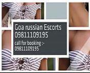 Goa russian 09811109195 call girls in Goa from sexy girls topless in goa beach man