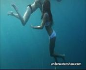 Nastya and Masha are swimming nude in the sea from masha dasha nude