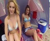 GIRLS GONE WILD - Young & Gorgeous Lesbians Have Sex On The Beach from young girle sex