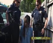 Alley is totally compromised when officers take and fuck a criminal from threesoomes