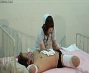 Japanese nurse shoves urethral bougie into patient's penis from nurse cleaning patient penis sh