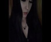 Cute Goth Egirl Fucks Herself in the Dark Snapchat Clips from goth solo