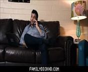 Twink Stepson Calls Hotline Gets His Real Stepdad Then Fucked from gay call dads