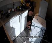 Horny wife seduces a plumber in the kitchen while her husband at work. from mom son caption porn brex