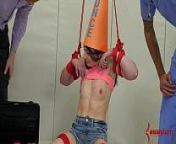 Tiny Dunce Girl Gets Anal Punishment from extreme slapping and spitting domination