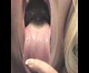 Pat and her long tongue from cartoon pat