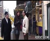 Concupiscent guy gets out and explores amsterdam redlight district from and girl sexfuck