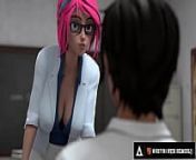 HENTAI SEX UNIVERSITY - Big Titty Hentai MILF Begs For Student's Cum In Front Of The WHOLE CLASS! from hentai shalme travetia a sex com