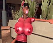 TF2 Femscout bubblegum breast expansion animation from hott anime breast expansion