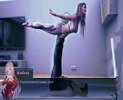 Erotic yoga. Porno game The DeLuca Family from 3d art by rodina
