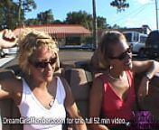 Two Girls Ride Around Town Flashing from public nudity through main town