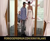 KINKY INLAWS - Stunning bride Cindy Shine taboo sex with stepson from kinky inlaws