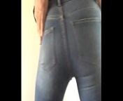 Jerking my cock in Ripped jeans from www gay my