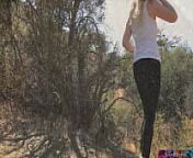 Shooting; blonde creampie'd by personal trainer outdoors - Erin Electra from personal life