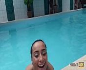 HUNT4K. Owner of small spa center seduces brunette bitch Anna Rose for sex from mallu center point