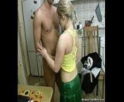 Blonde teen fucked from blonde in the kitchen