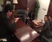 Naked Japanese secretary get used as a eating table by her boss partners from japanese table