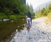 Fucking big tit girlfriend coming out of river from claudia rivier