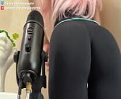 ASMR Girl Scratching ASS in tight leggings from asmr shirt scratching collarbone tapping