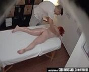 Redhead Girl Lets Masseur to Fuck her Ass from erotic massage hidden camera