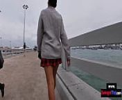 Public amateur blowjob by his Asian teen girlfriend after a boat trip from gita sex video