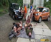 Fake Taxi - hard rough outdoor Orgy with Eden Ivy, Rebecca Volpetti, Lady Gang and Jennifer Mendez with blowjobs, squirting orgasms and hot fucking from jennifer winget nude fake fucking