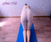 I did yoga for the ass and my pussy got very aroused, I had to cum right on the yoga mat. from yoga naked