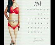 Desi Indian wife Mishthi's Calendar for Year 2020 from 2020 desi