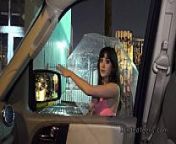 Big ass teen bangs in the car at rainy night from gloryhole gia paige picks up black cock in his hands glory hole