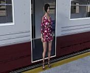 Ada gets stripped by the subway from dress scan animation