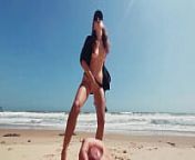 Teen Girl Public Masturbates on a Nude Beach, caresses Feet, and Guy jerks off Dick and Cums from fkk teenage nudist