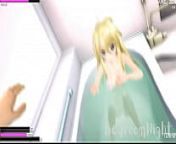 Boobs bouncing while we're in the shower - Purin to Ohuro from bathroom bra
