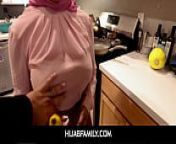 HijabFamily -Hijab wearing lady Lily Starfire eager to taste big cock. Donnie tries explaining to Lily, what &ldquo;No Nut November&rdquo; is. She is curious about how it works. Donnie starts stimulating her tight pussy to orgasm from thick muslim lady sex