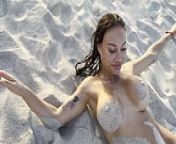 Monika Fox Swims In Atlantic Ocean And Poses Naked On A Public Beach (Free) from monika fox nude beach