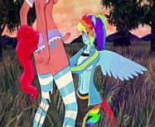 My Little Pony - Rainbow Dash gets creampied by Pinkie Pie from my little pony equestria girls