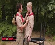 Boys At Camp - Slender Blonde Boy Gets Stripped And Fucked In The Woods By His Horny Scout Leader from boy stripped by gay xvideo com