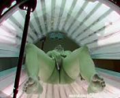 Amazing Masturbation in Solarium from teen masturbate hidden camera