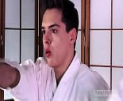 Two young karatekas Abel Lacourt & William Lefort naked under their kimonos from cute naked teen boy gay first sex