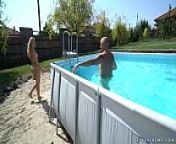 Older guy fucks her much lover - Lulu Love and Bruno SX from live sx in pool