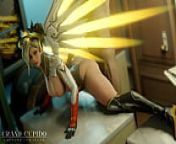 Mercy Taken from Behind on the Table Doggy Style from overwatch merc doggy style ass pounding