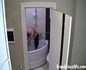 Steamy video of my nude GF in the bathroom bathing from nude bath xxx