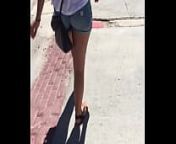 Sexy girl in booty shorts walking voyeur from ensacml1 m8