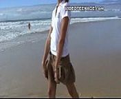 sexy teen at beach from teen nudist family