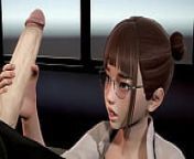 The secretary jerks off to the boss in the office l 3D animation from office girl bos hentai