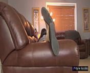 Dangling Flats Over Side of Sofa from shoeplay