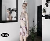 HORNY ROMANIAN BLONDE TRYING ON MINI BIKINIS from mini bikini girl
