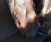 Almost got caught playing with my Pussy in BJ's Parking lot from parking lot i finger my pussy