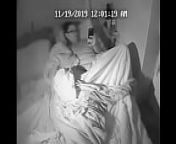 Wife gets off on the cam from bedroom security cam sex