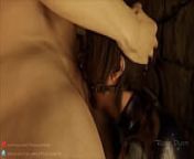 Lara croft in bondage is taken for a hard deepthroat (TheRopeDude) from tomb raider